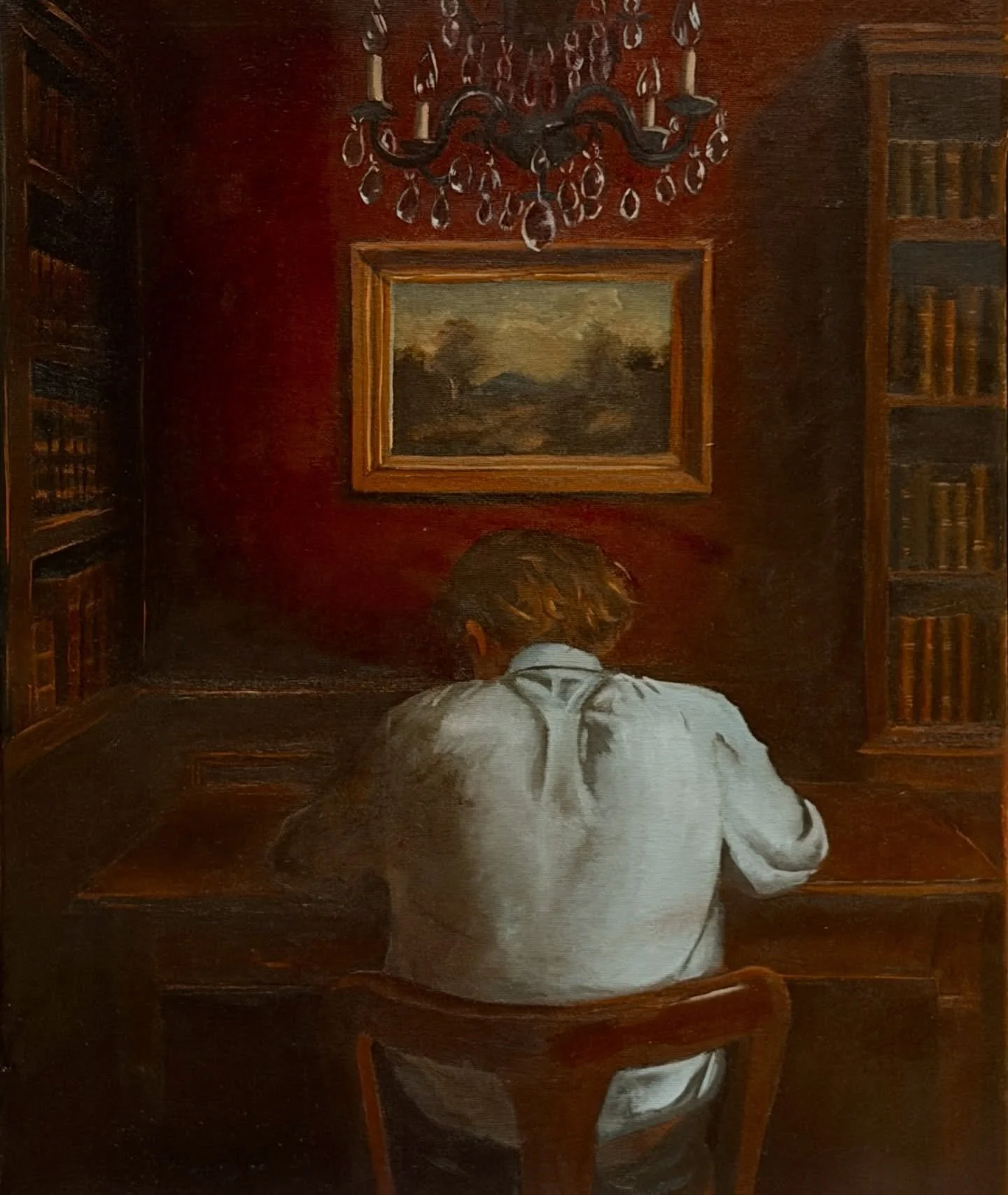 @lgavalos termin&oacute; su pieza! 🤩✨🎩
___
#ateliermesones #clasesdepintura