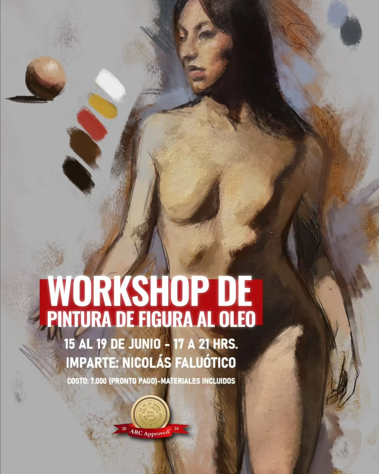 Del dibujo a la mancha pict&oacute;rica 🖌

Los invitamos a nuestro nuevo curso intensivo y presencial de pintura de figura humana, impartido por Nicol&aacute;s Faluotico ( @falu_177 ) Ilustrador egresado de la Academy of Realist Art y profesor del A