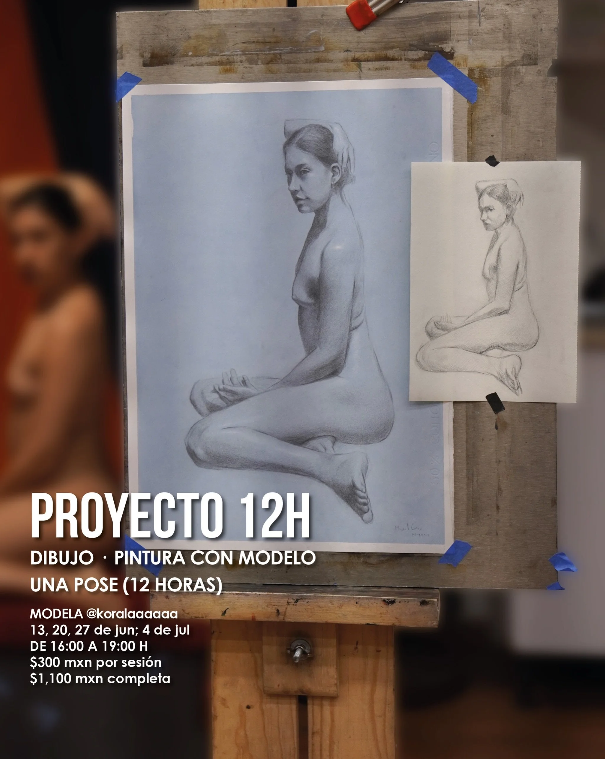 Este s&aacute;bado 13 de junio iniciamos con nueva pose en Proyecto 12H 🎨 y con nosotros estar&aacute; modelando @koralaaaaaa ✨

4 sesiones de 3 horas cada una para dibujar o pintar a detalle la misma pose. ✍🏼

&iexcl;Reserva tu lugar! ❣️ Paga las 