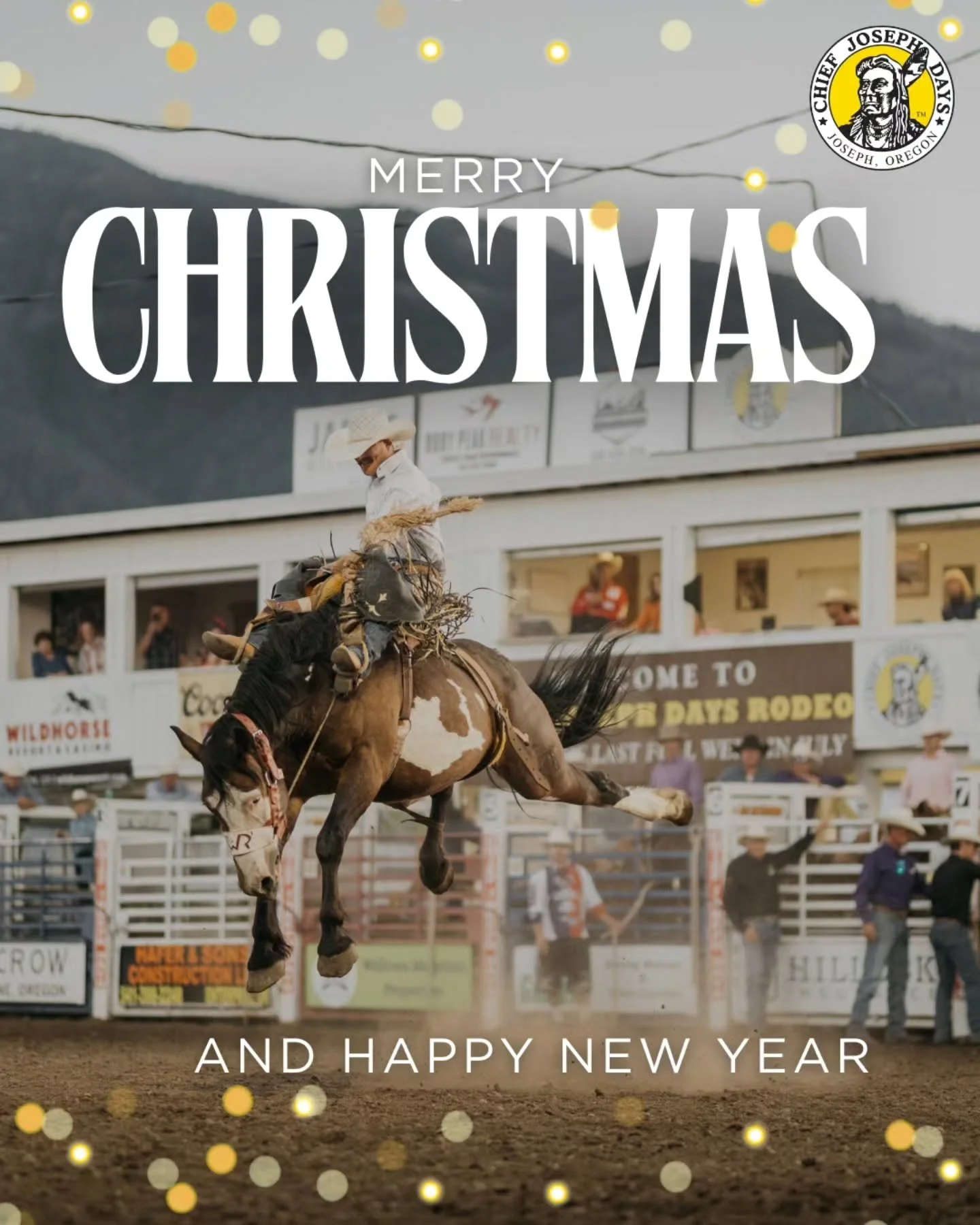 Merry Christmas from Chief Joseph Days Rodeo 🎄
Thankful for our community, our traditions, and another great year in the arena. Wishing you a very Merry Christmas and a Happy New Year. 🌟