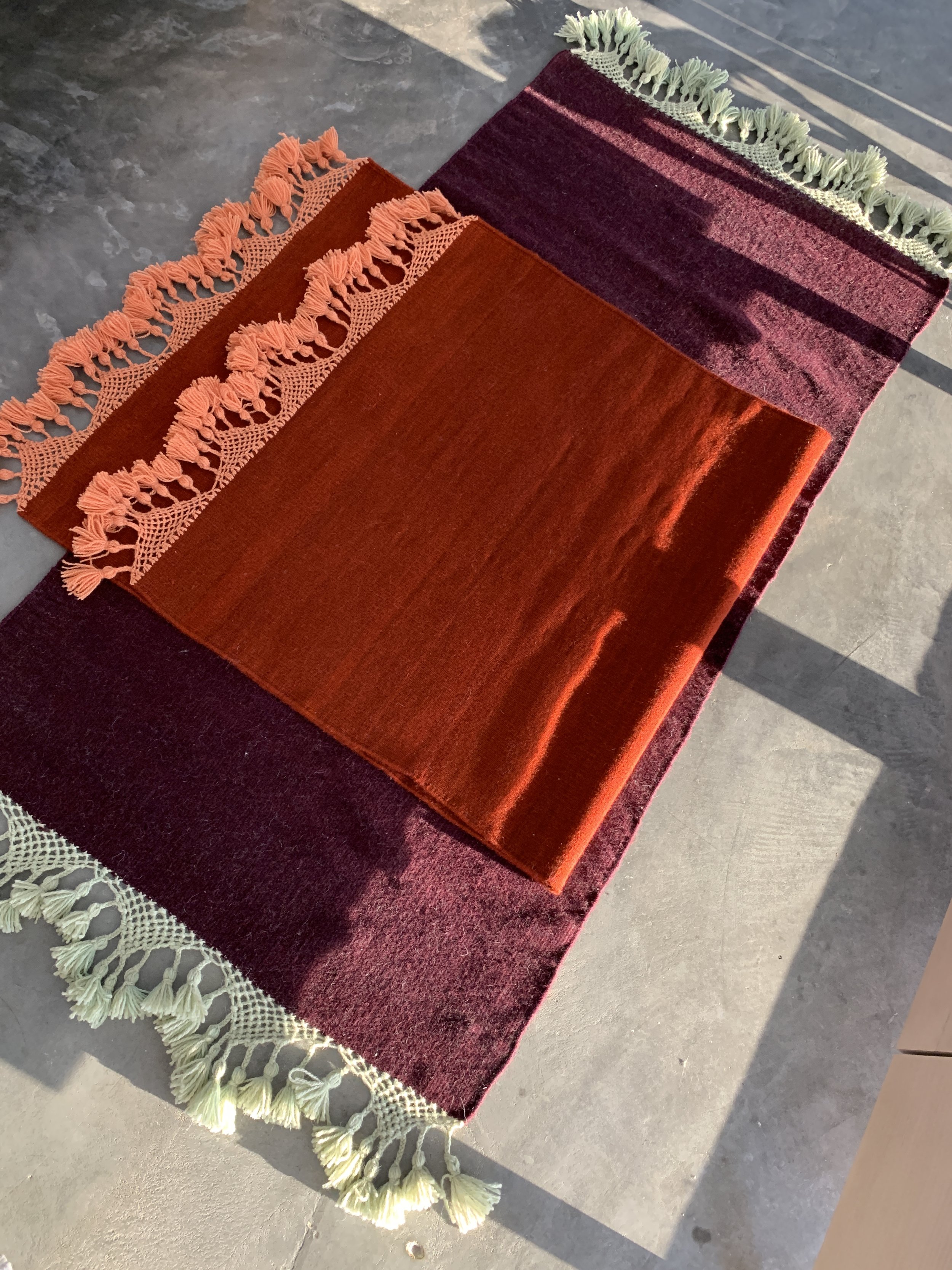 Supernatural Mystico Rug Collection, naturally dyed, hand woven merino wool area rugs with fringe, choose your color