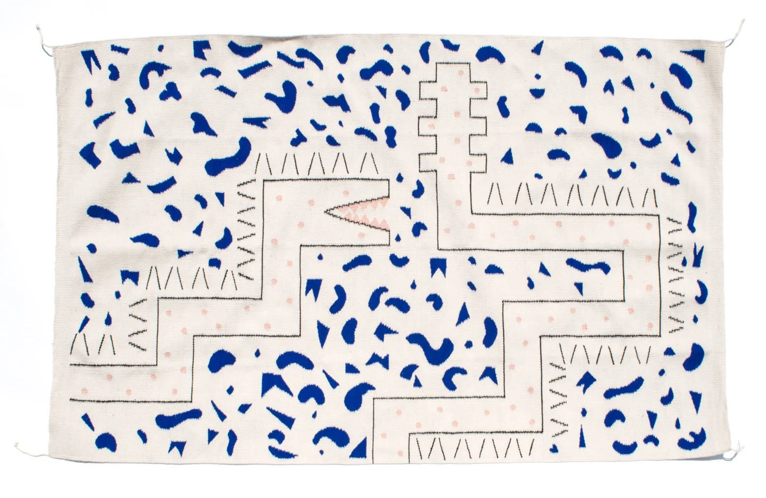 Quetzalcoatl Plumed Serpent 3, limited edition of 5, handwoven Merino wool rug