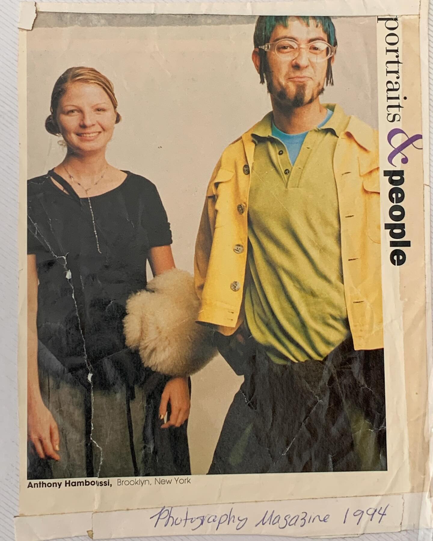 1994 with @pabloolea wearing a @driesvannoten skirt which I still own and wear. It&rsquo;s a very cherished piece. I had no money but I had this magical skirt! The pic was taken inside of a wildly cool artist loft party in SoHo&hellip; and it somehow