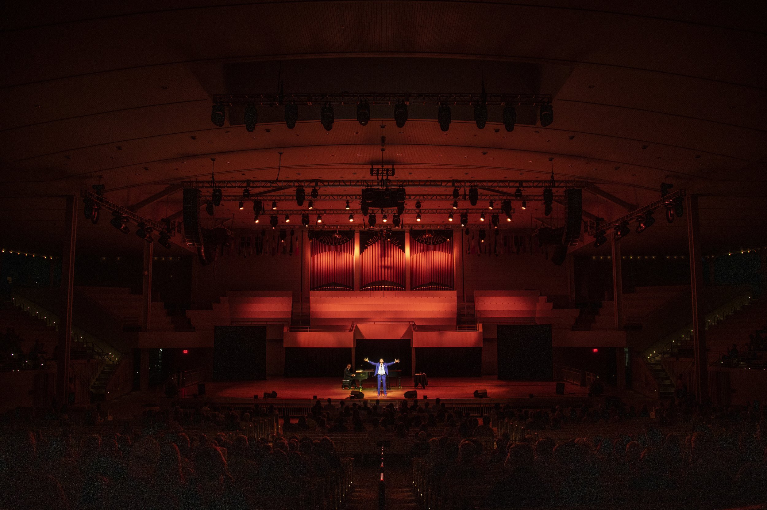 Brian Stokes Mitchell, two time Tony Award winner, performs on July 8, 2022 in the Amphitheater at the Chautauquan Institute.