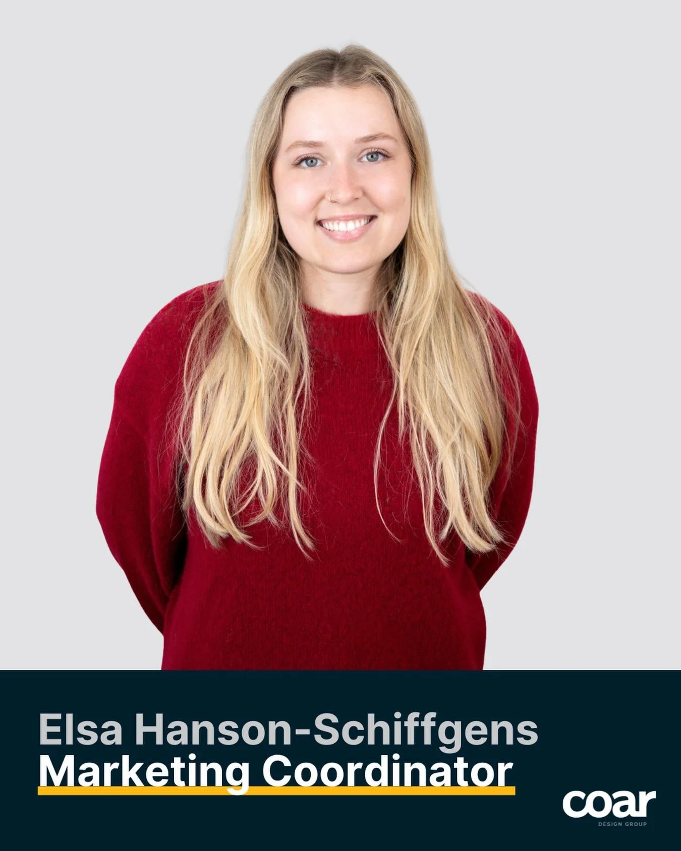 We&rsquo;re so proud to share that Elsa has been promoted to Marketing Coordinator!

If you&rsquo;ve worked with Elsa, you know she brings the best energy to everything she touches, from creative ideas, thoughtful execution, and with a great sense of