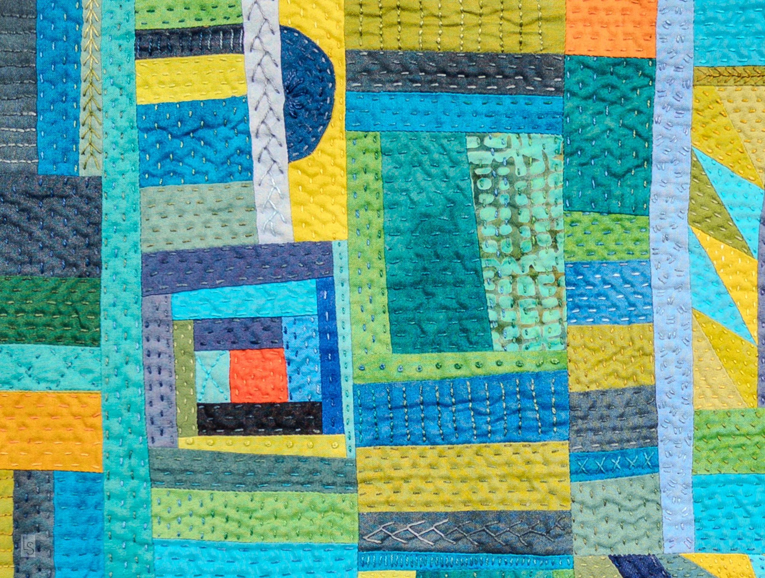 Cabin in the Woods (Detail)  • 21 x 16" • cottons  • 2026 • $335 