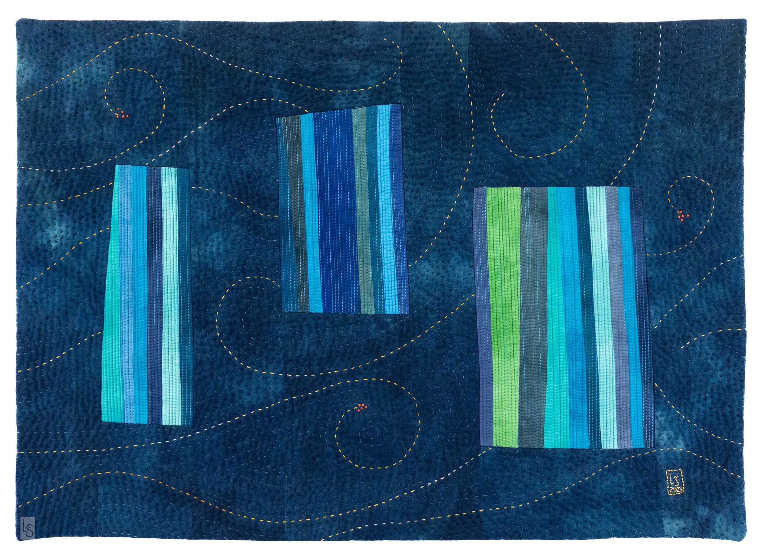 Greener Pastures • 26.5 x 19" • cotton, hand-dyed linen  • 2026 • $500 