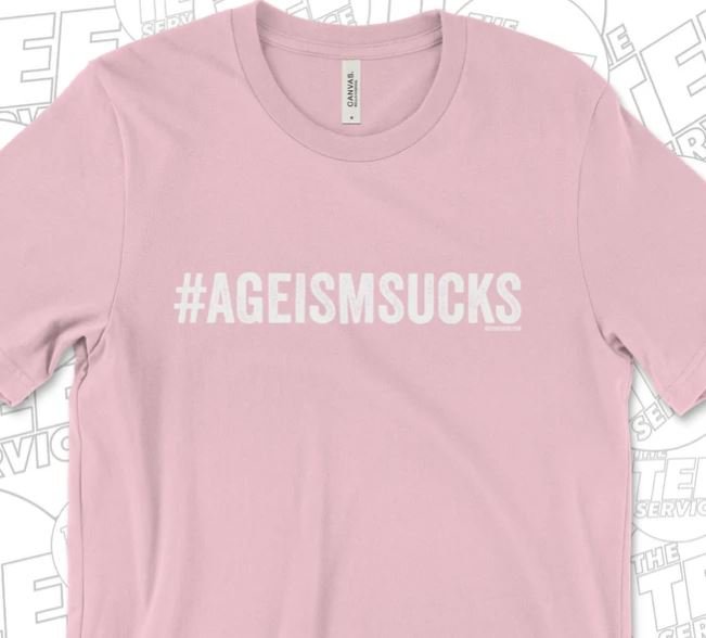 Short-sleeved tee (speckled text), comes in 12 colors, $19+