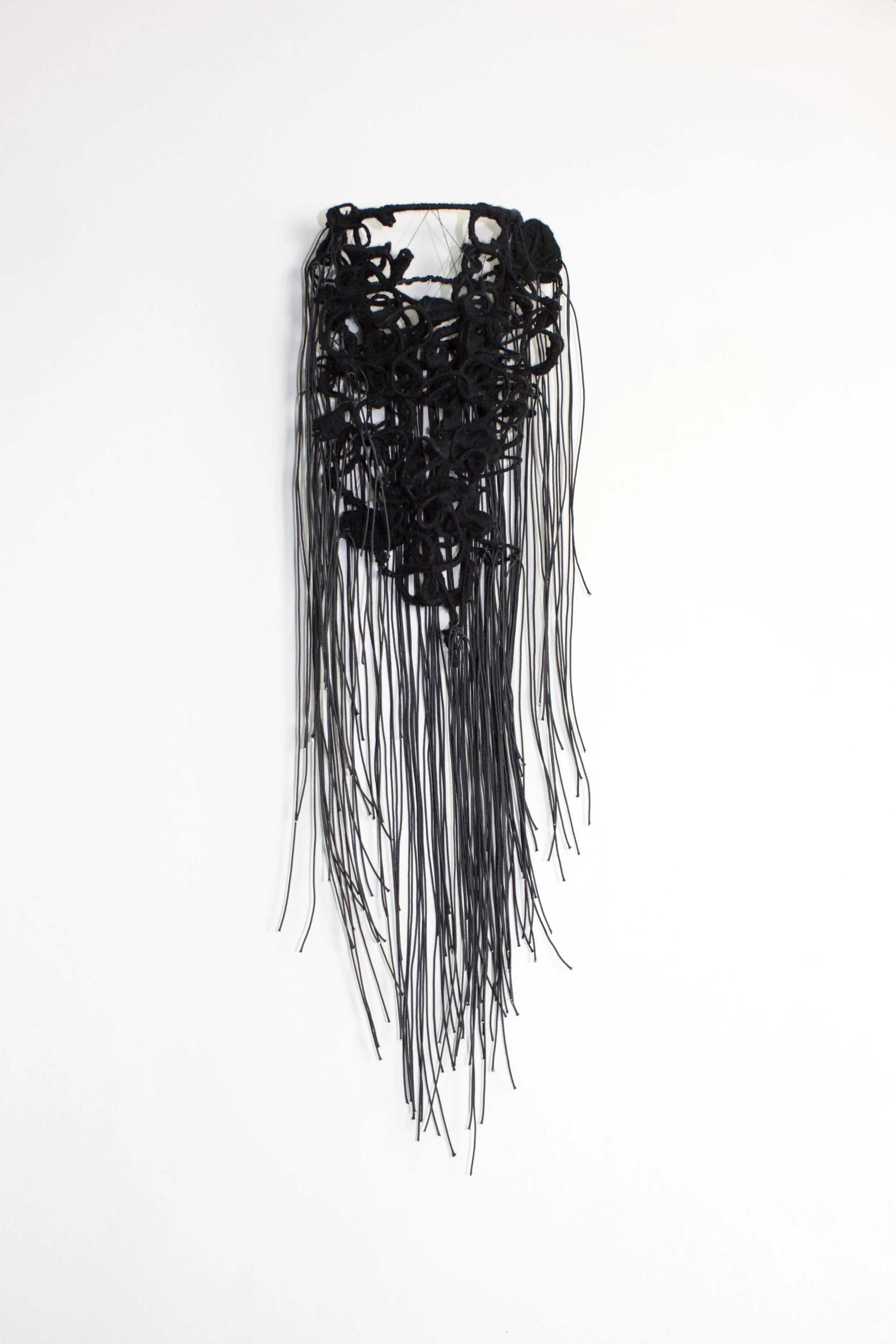 Untitled, yarn and wire, 9" X 33" X 9"