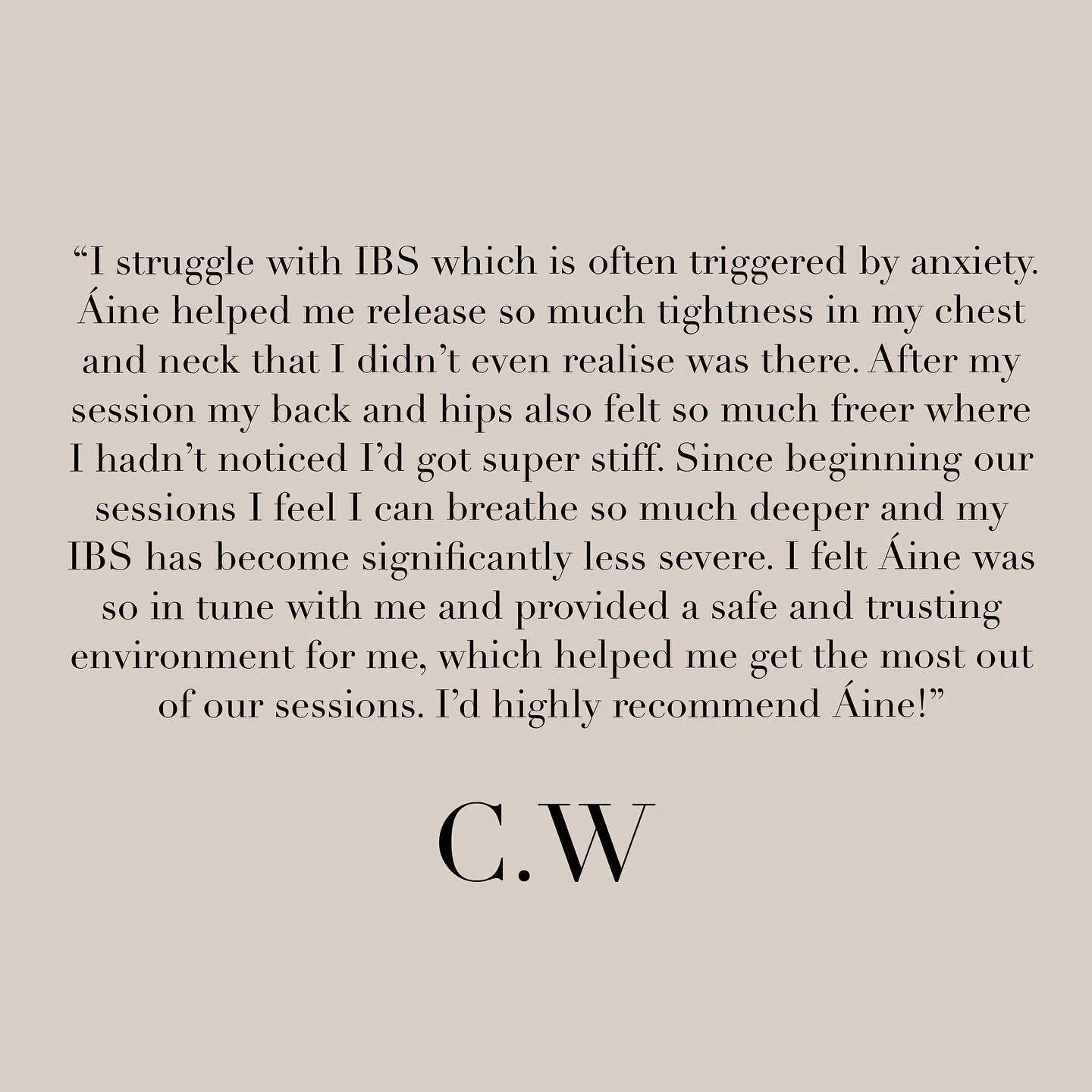🌾Lovely words from a client

Craniosacral can be of great benefit to those suffering from digestive issues and anxiety. 

When we are faced with stress, injury, trauma and overwhelm our nervous system can find itself stuck in a constant state of aro