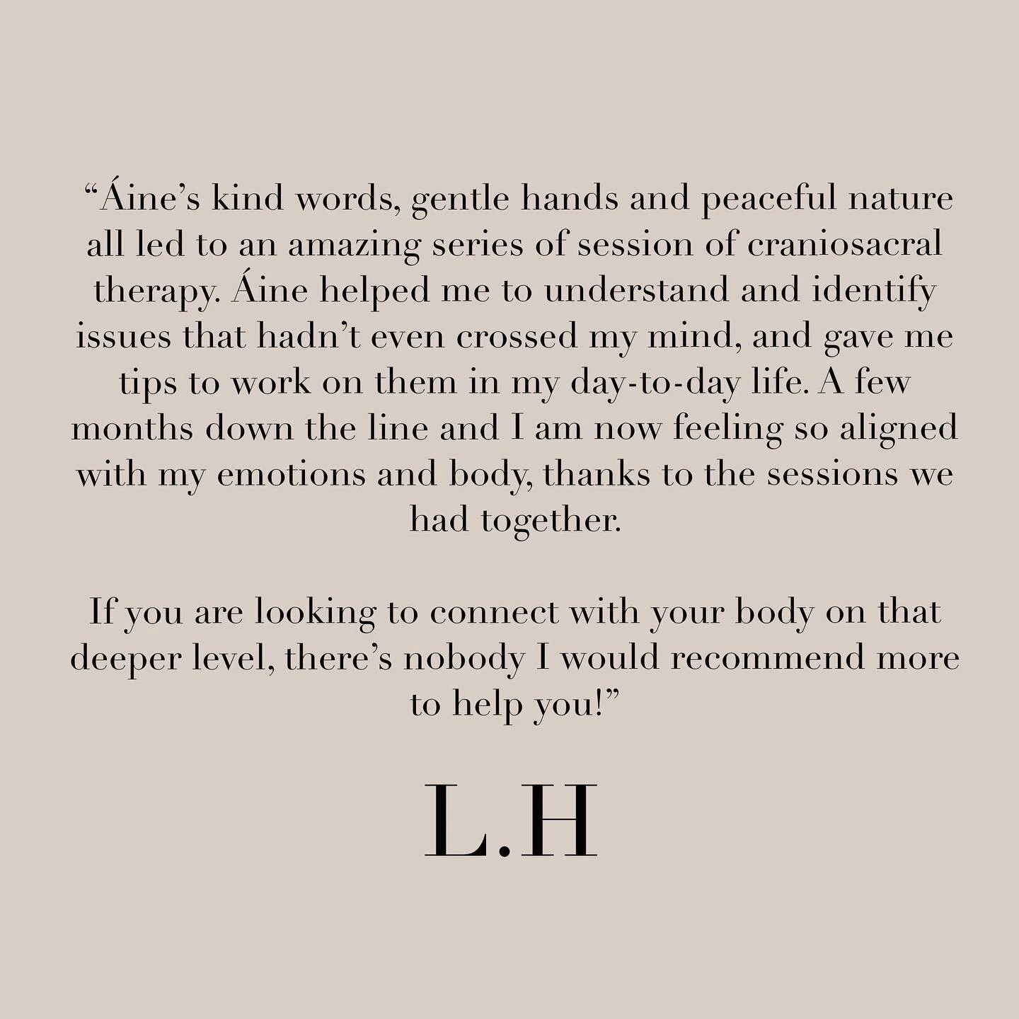 Words from a lovely client🌿

If you find yourself suffering with persistent pain, chronic health conditions, low mood &amp; energy in these long winter months or just want a space to connect with yourself on a deeper level then get in touch!

Cranio