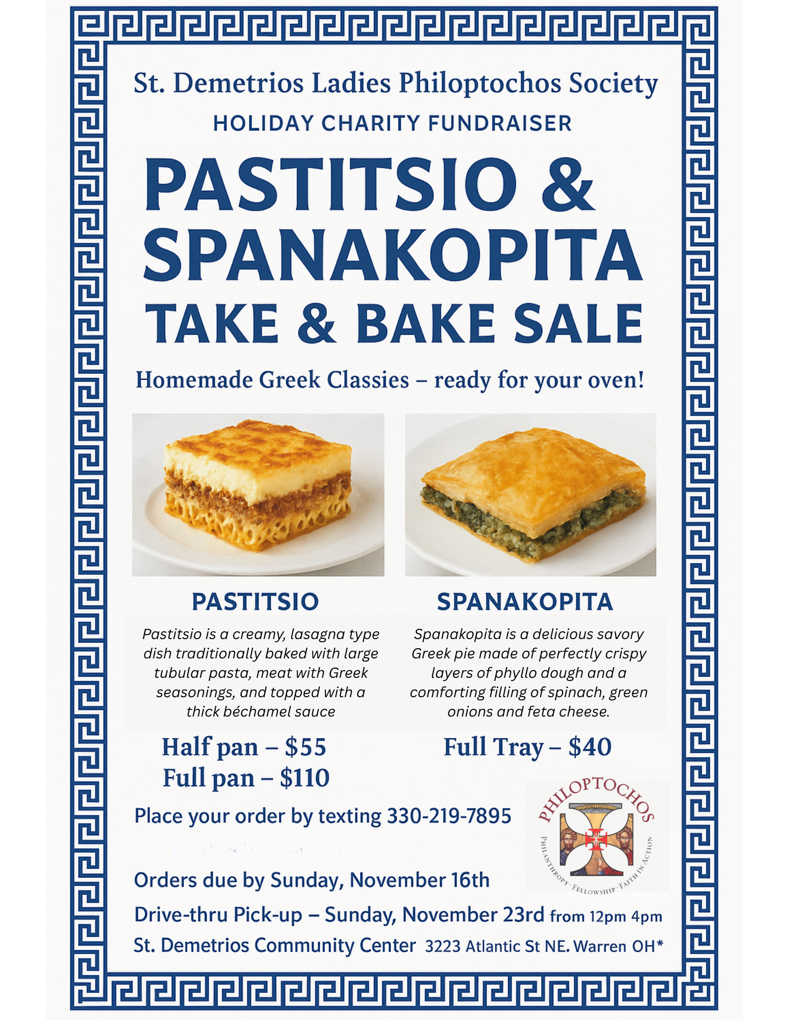 Spanakopita and Pastitsio sale.png