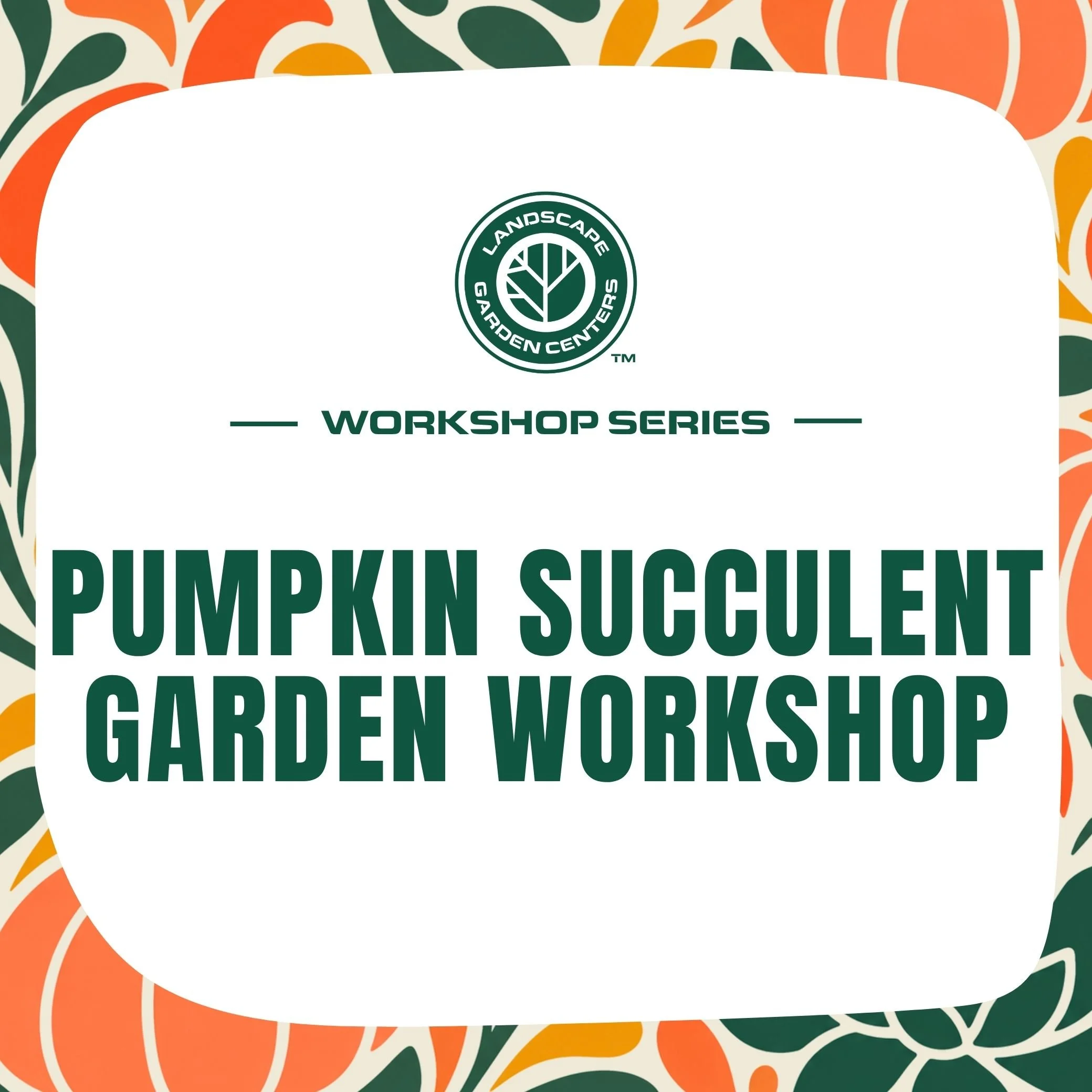 Pumpkin Succulent Garden Workshop