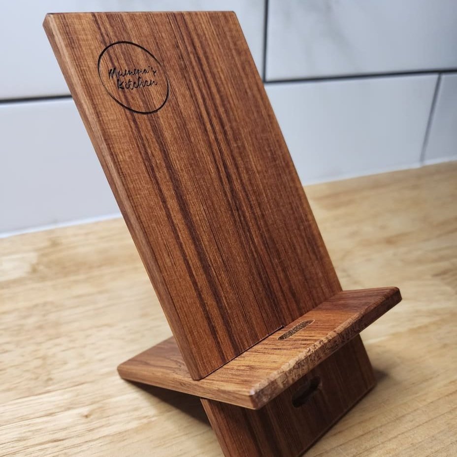 Mummas Kitchen Wooden Rimu Phone Stand