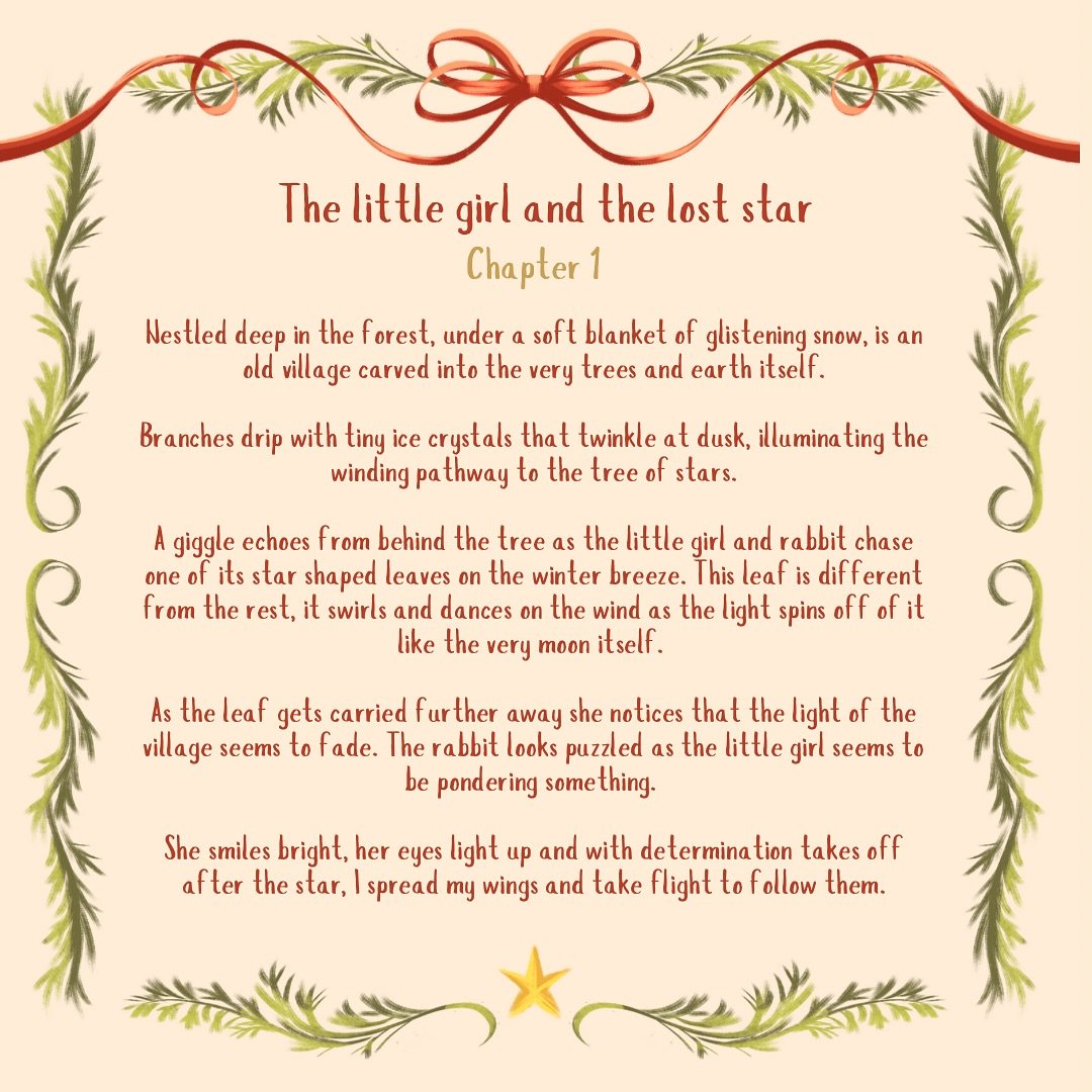 β¨ Chapter 1 is here! β¨
Kick off the Christmas Advent Story with a magical start! Today’s story is brought to you by the talented author @samboels_author and illustrated by me. ππ¨
Dive into this first chapter and let the adventure begin! Sta