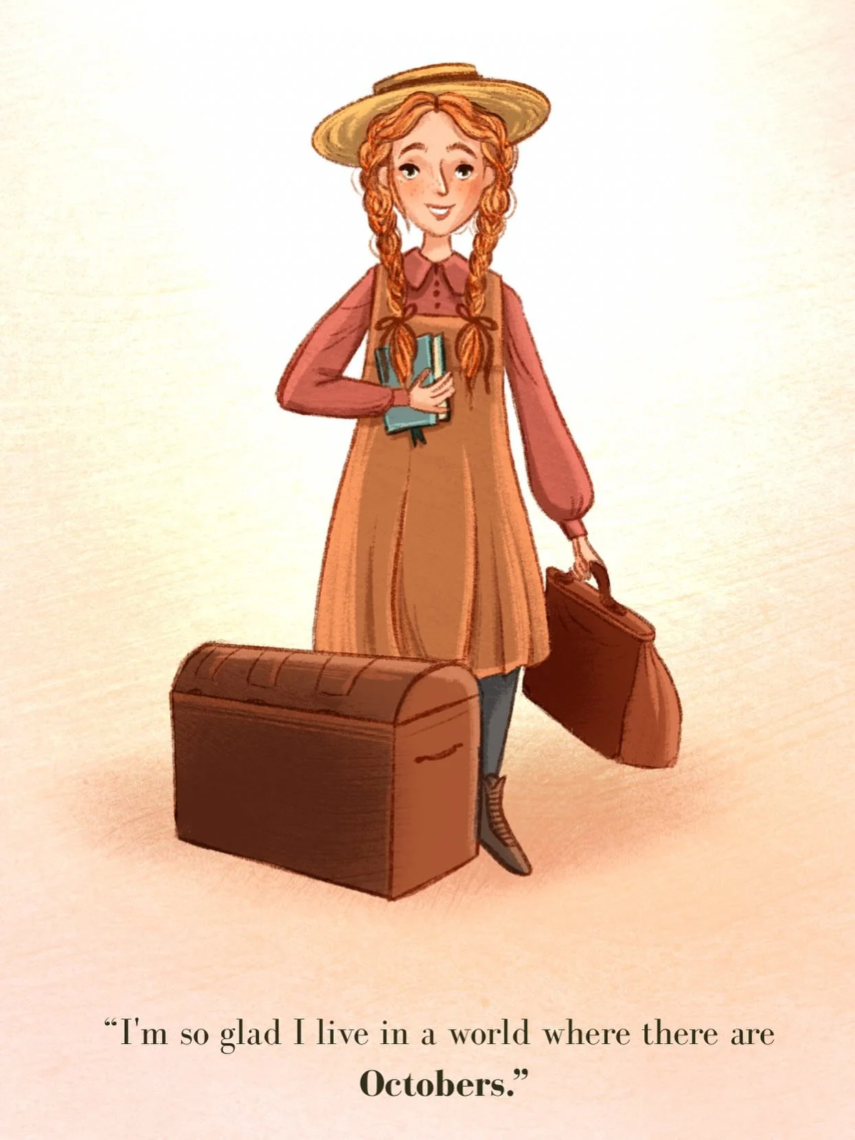 As an illustrator, I often find my inspiration in the pages of literary classics that feel sweet, nostalgic, and timeless.
October on social media usually brings pumpkins and Halloween but it also carries softer, subtler touches. 🍂 This year, my mu