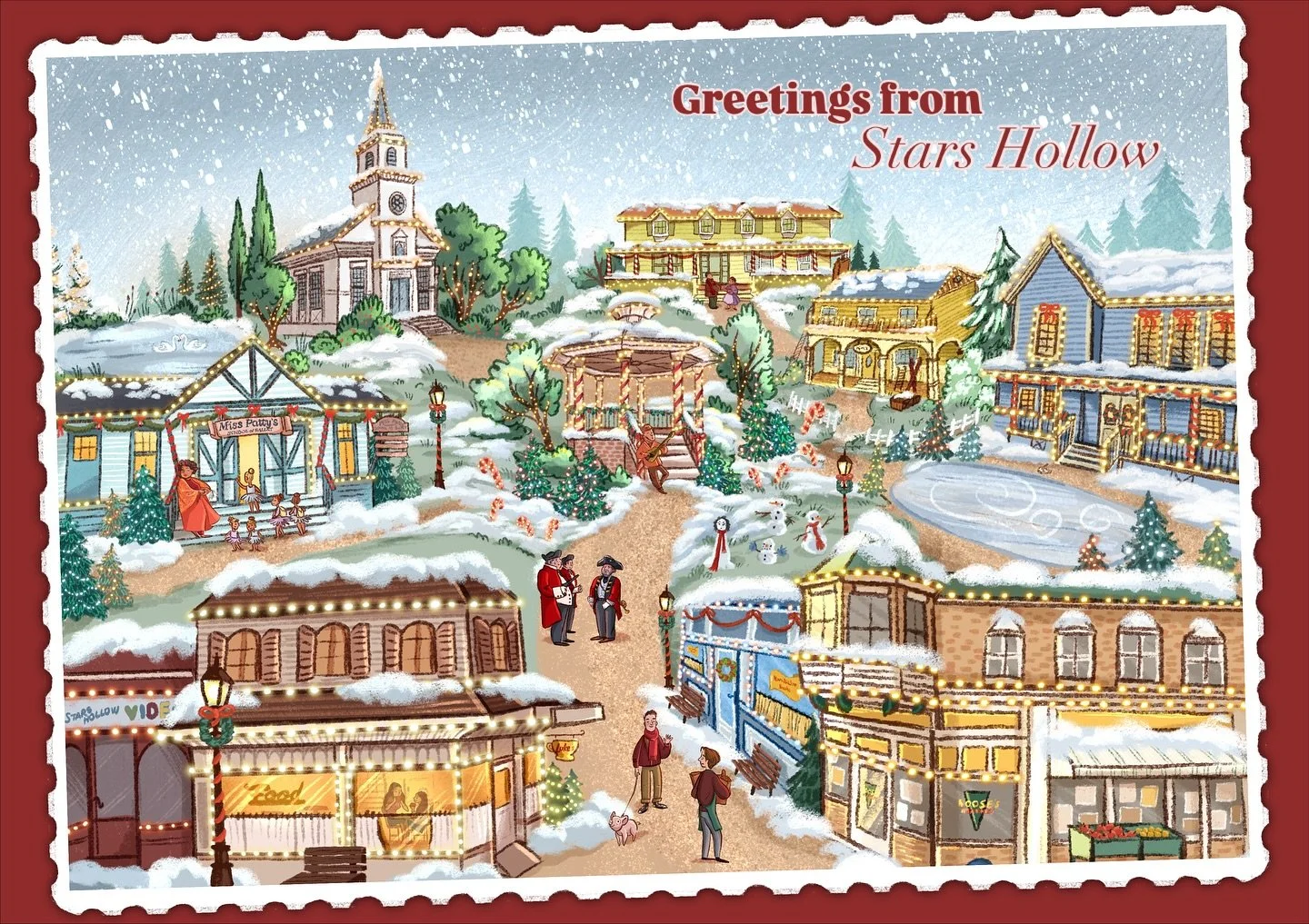 Every time I get to draw something Gilmore Girls&ndash;themed for @waltswaxes , it feels like stepping right into Stars Hollow!

I absolutely loved creating the illustration for this year&rsquo;s Advent Calendar, and I can&rsquo;t wait for everyone t