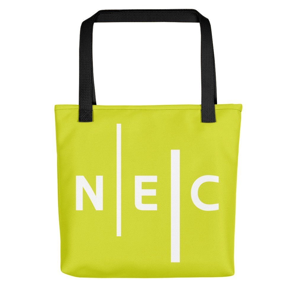 NEC Logo Neon Tote Bag — New England Conservatory Store