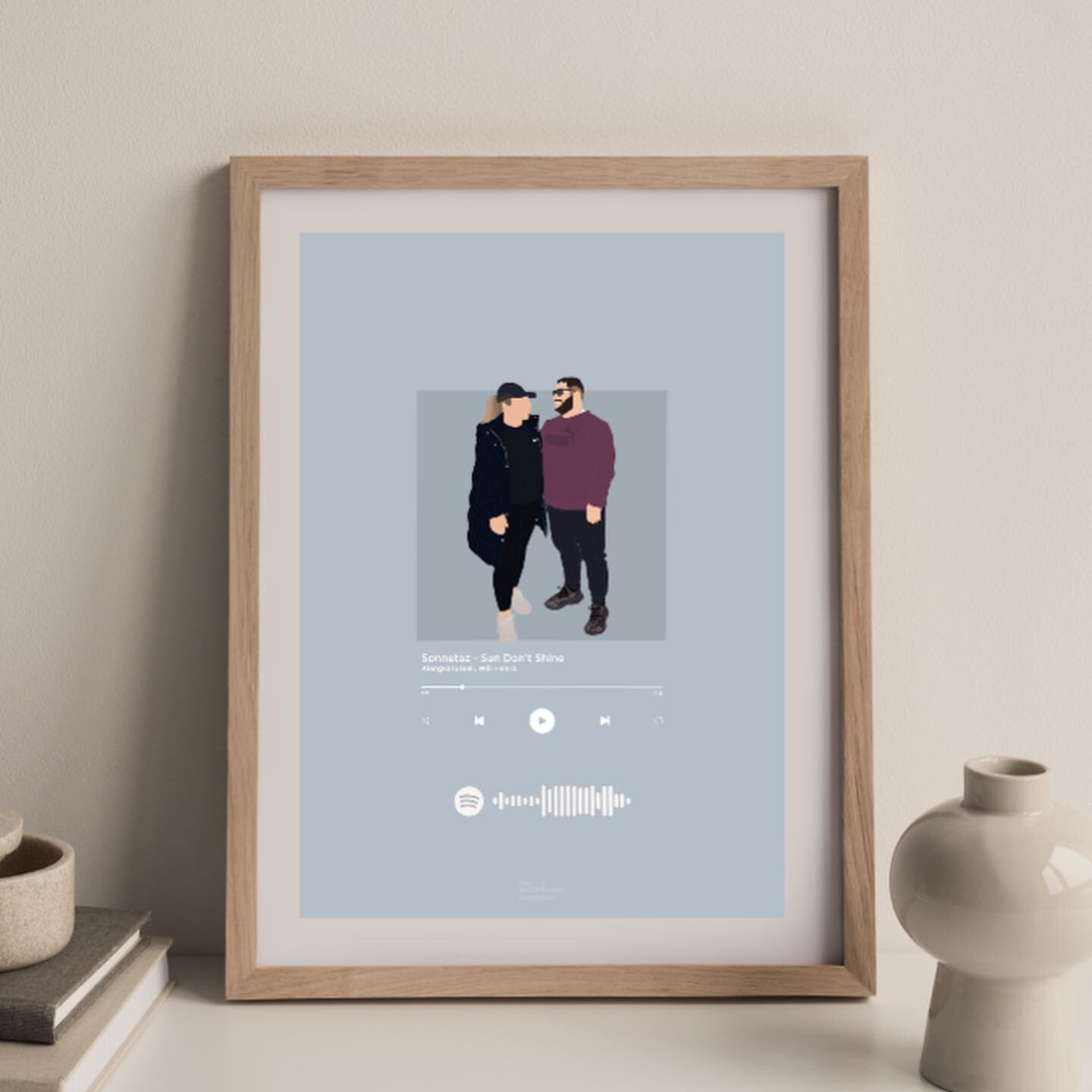 do you love music and want to add a personal touch to your room or workspace? ✨🎵

check out our custom spotify prints! we'll turn your favorite song into a sleek and stylish print, complete with a custom image and a scannable spotify code! &hearts;️