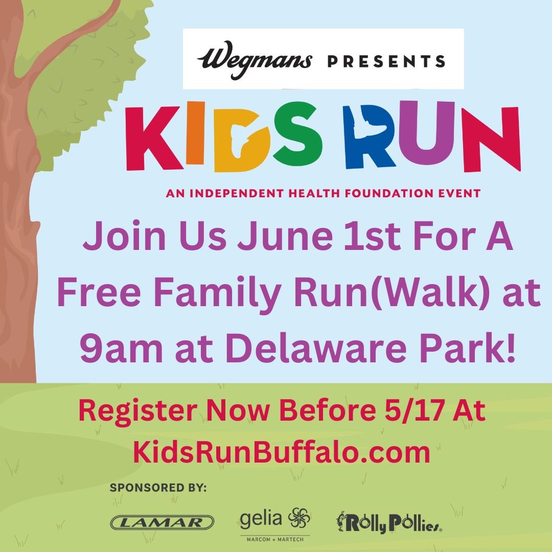 Join us June 1st for a fun race!!! Sign up now at kidsrunbuffalo.com 👟🏃 Be sure to tell family and friends! 😀