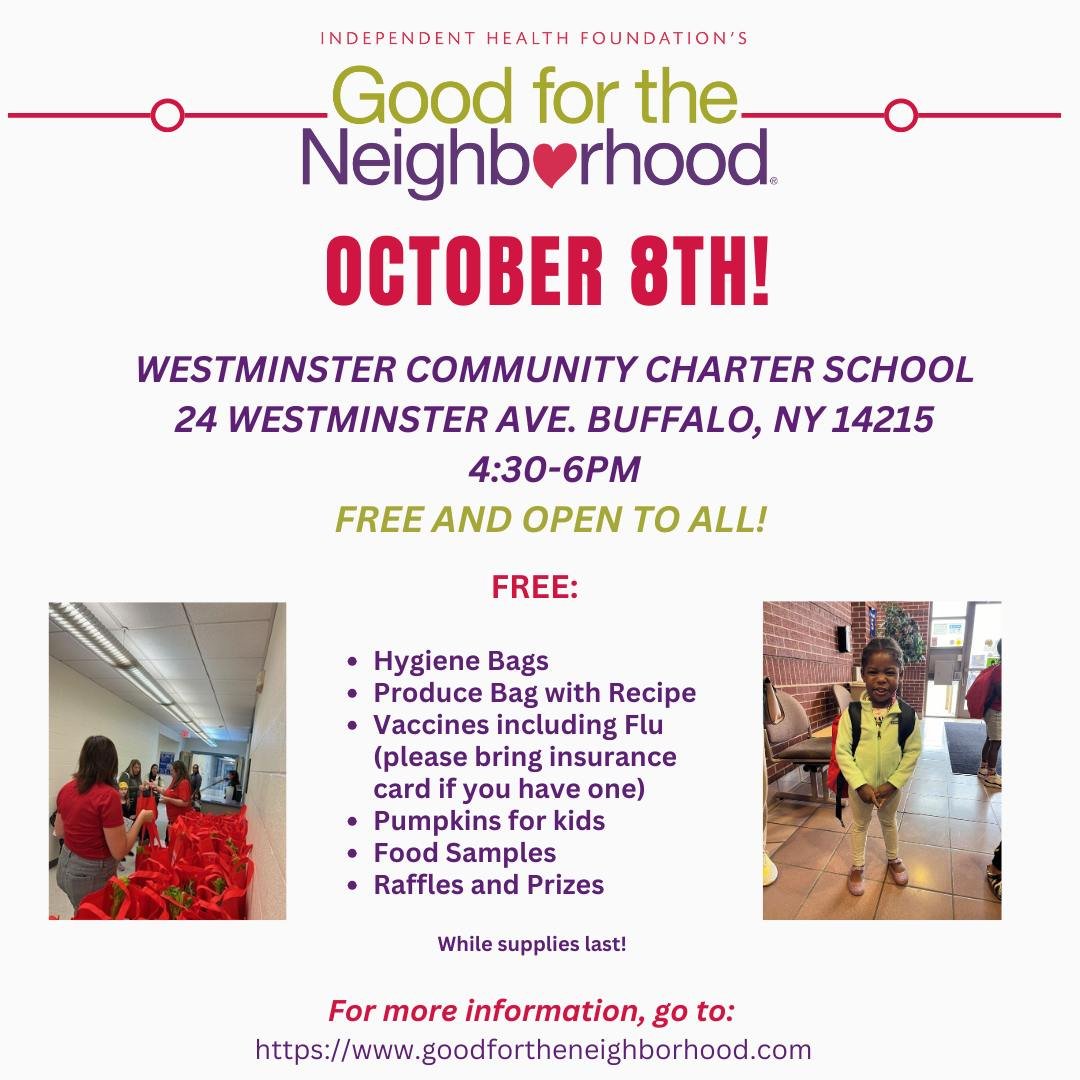 Join us at our Westminster Community Charter School Good for the Neighborhood event!