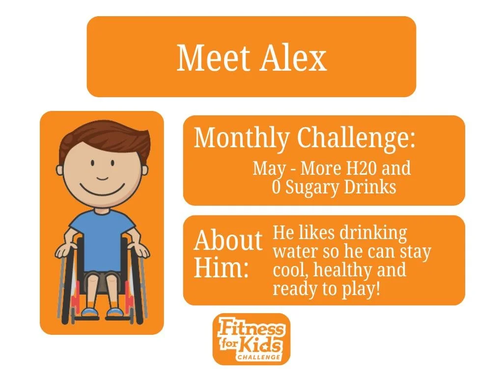 ✨It's Fit Kid Day! Meet our final crew member, Alex!
Alex loves playing sports and playing with friends, so it's important for him to drink enough water throughout the day.💧Drinking water is great for your body and choosing water over sugary drinks 
