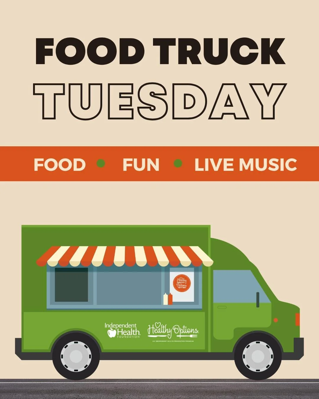 🚚Food Truck Tuesday starts TODAY! 
Stop by @larkinsquare for a Healthy Option, live music and whole lot of fun! We hope to see you there!🥗🍔🌮

📆 Every Tuesday until August 25
⏲️ 5-8 PM
📍 Larkin Square - 745 Seneca Street, Buffalo, NY 14210