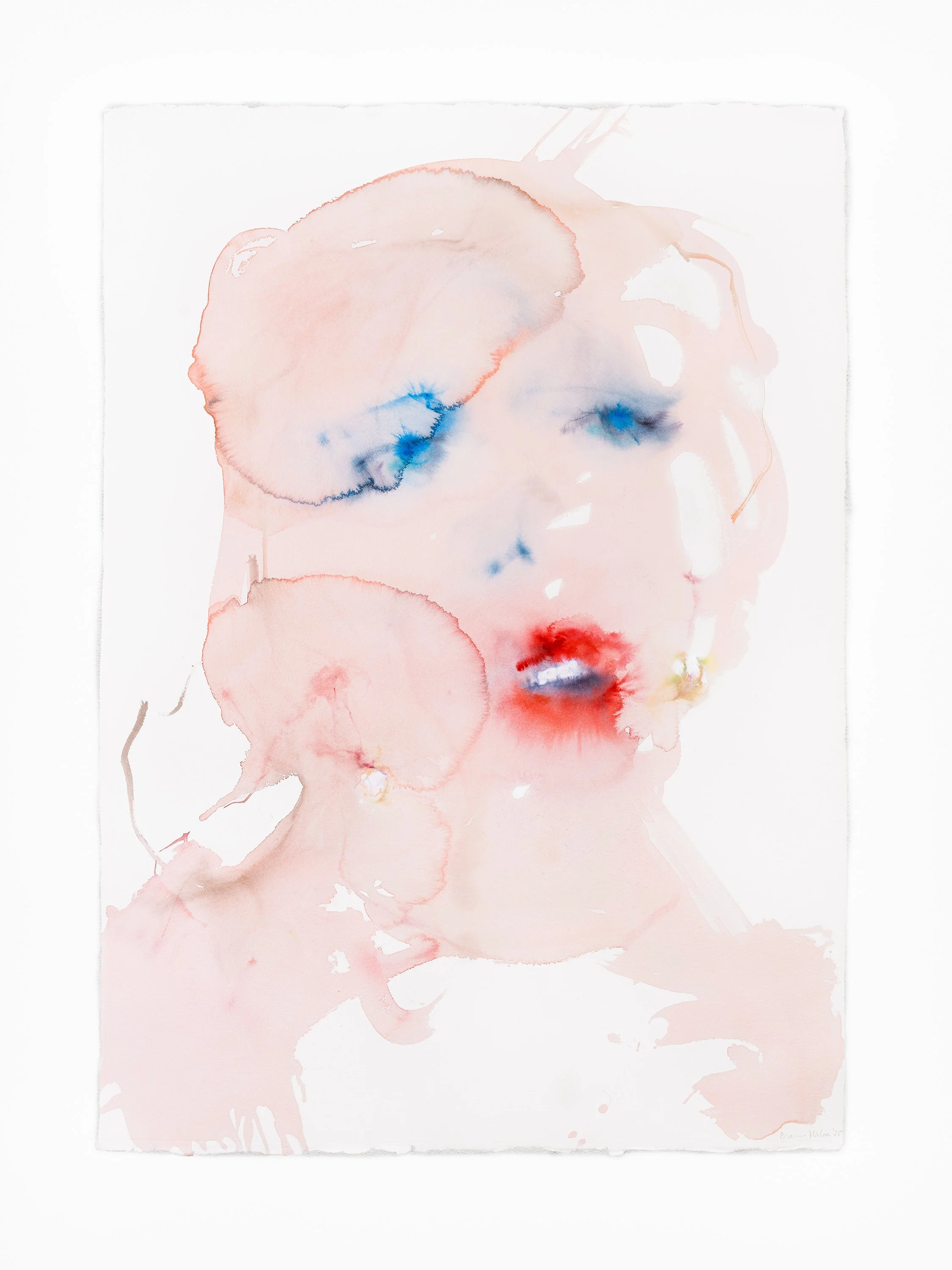 Dorothy V. (r.i.p. D Lynch), 30" x 42", watercolor, 2025