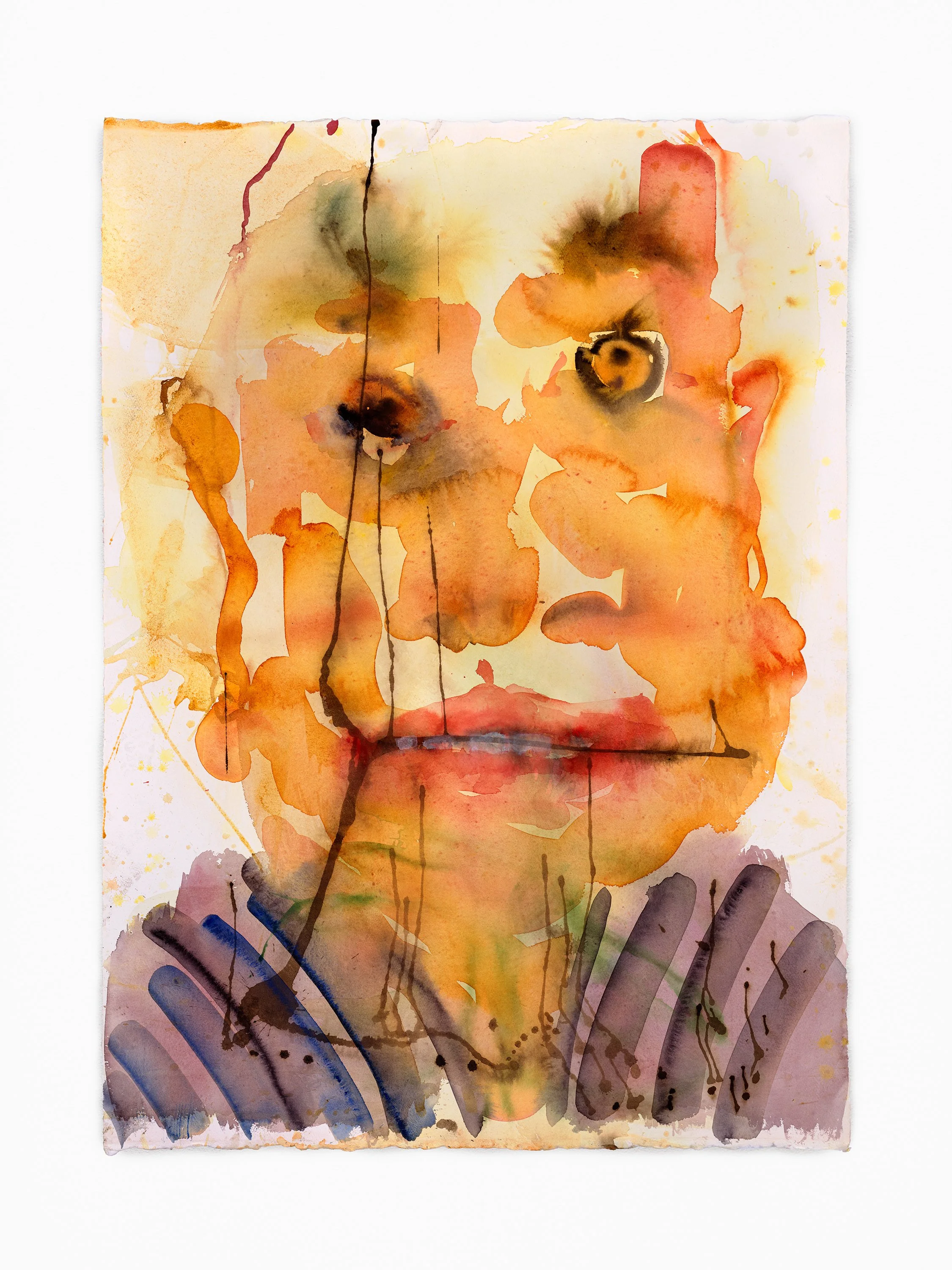 Untitled, 30" x 42", watercolor and natural inks, 2025