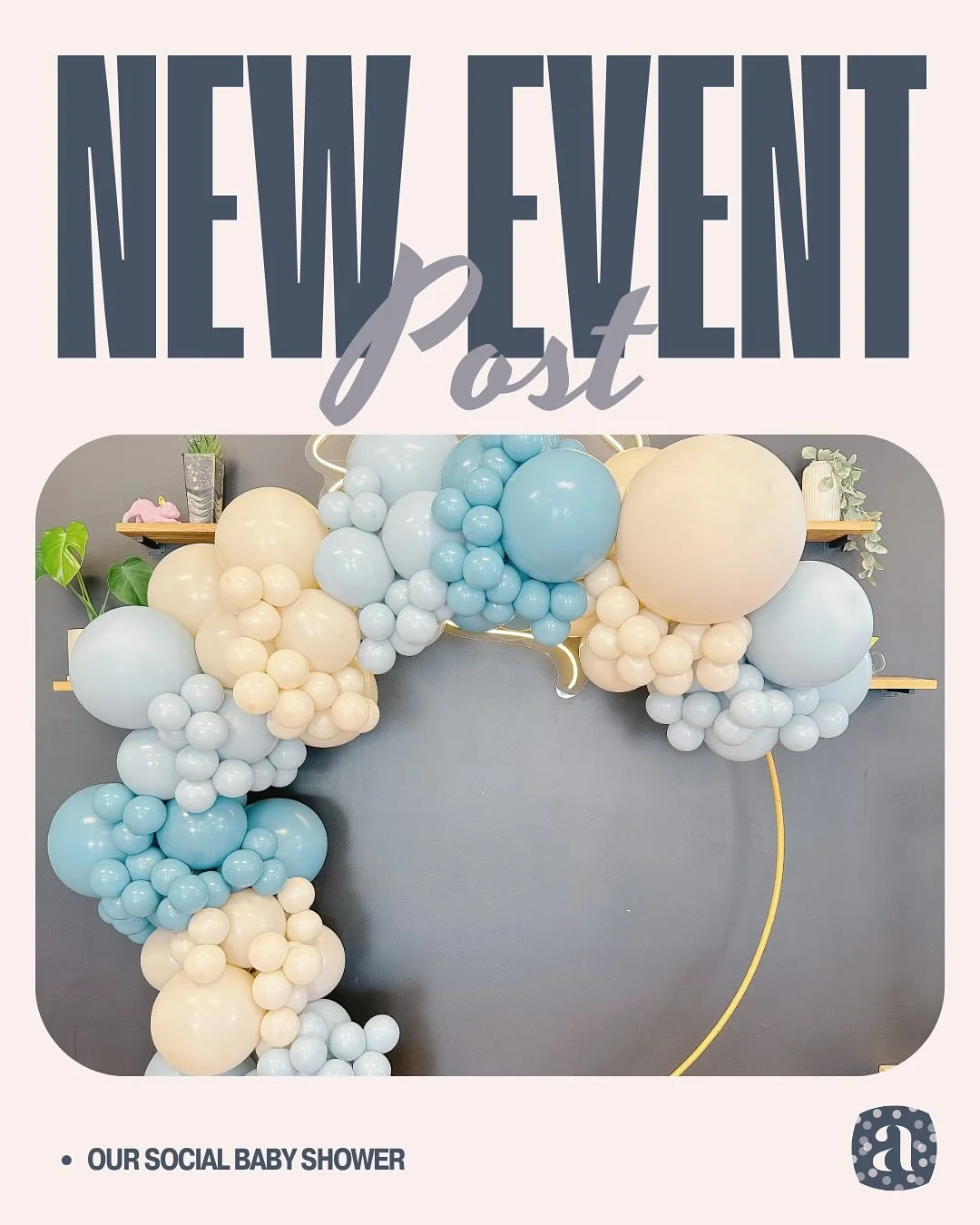✨ Baby shower dreams do come true! 💙 We loved creating this soft + sweet balloon hoop for the most perfect celebration of a new little one! 
.
Venue @oursocial_ . 🍼🎈 
.
🖤 Balloons + Custom Decor 🎀
💗 Party DIYs &bull; Installs &bull; Inspo
📍 Da
