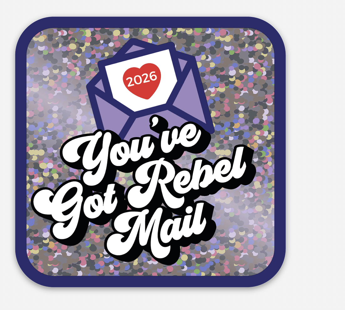 You've Got Rebel Mail Glitter Sticker