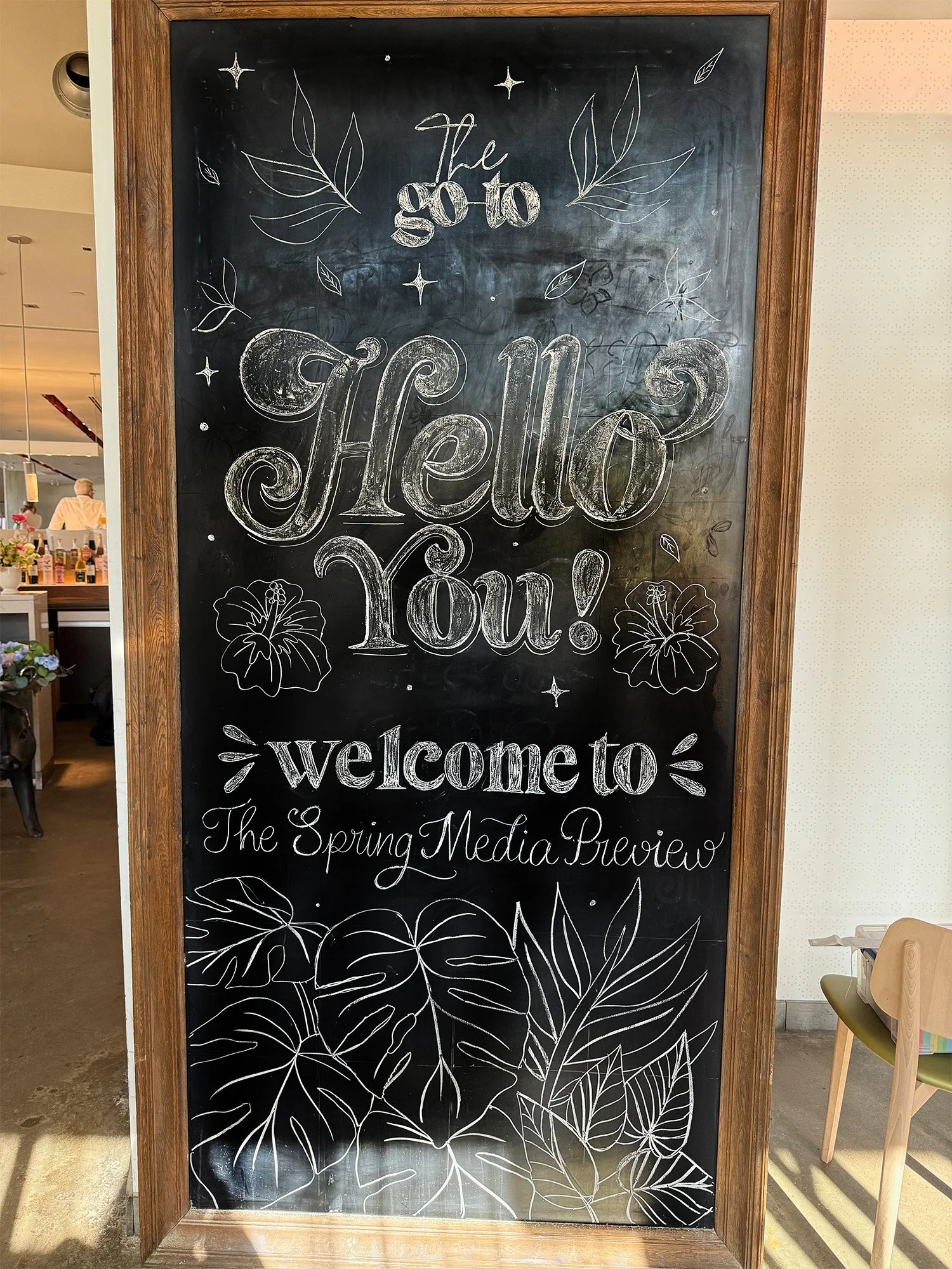 Chalk lettering mural design by Toronto artist AndreaCataRo