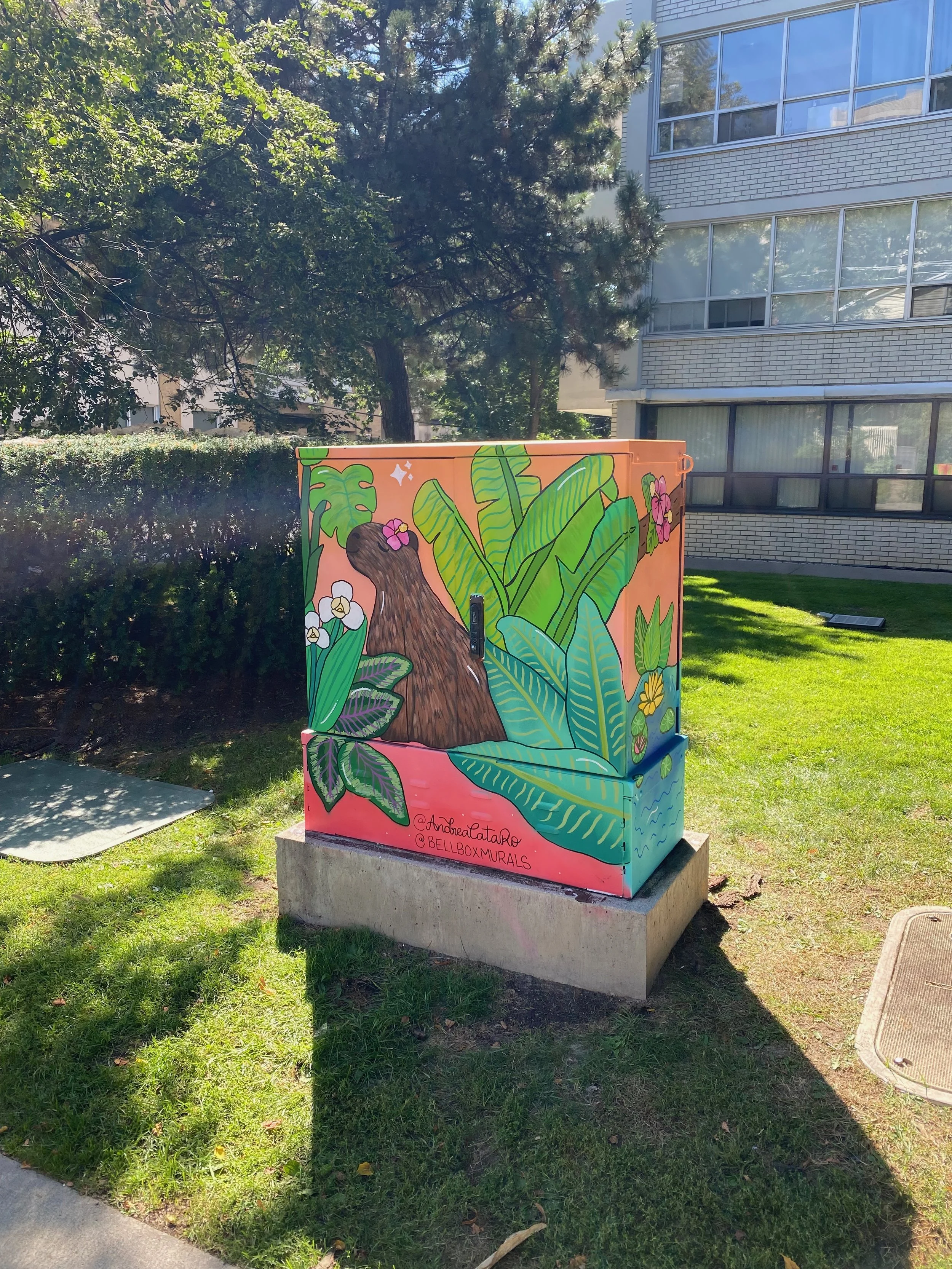 Public art mural in a Toronto neighbourhood reflecting community identity and context