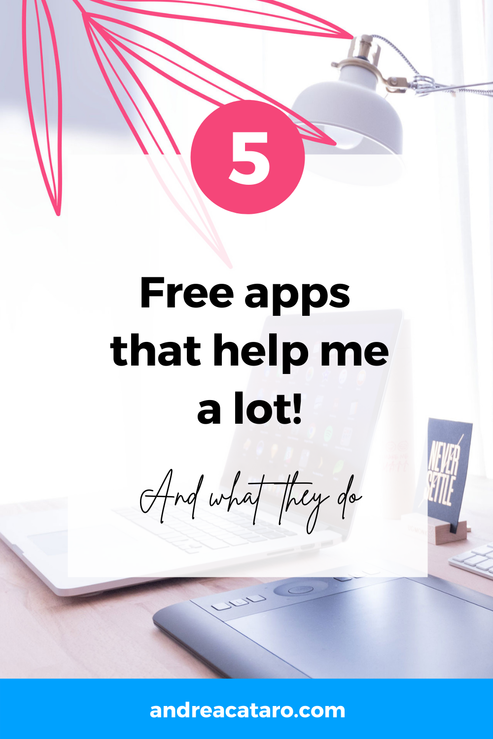 Image of a laptop with a tablet and the words "Free apps that help me a lot" on top