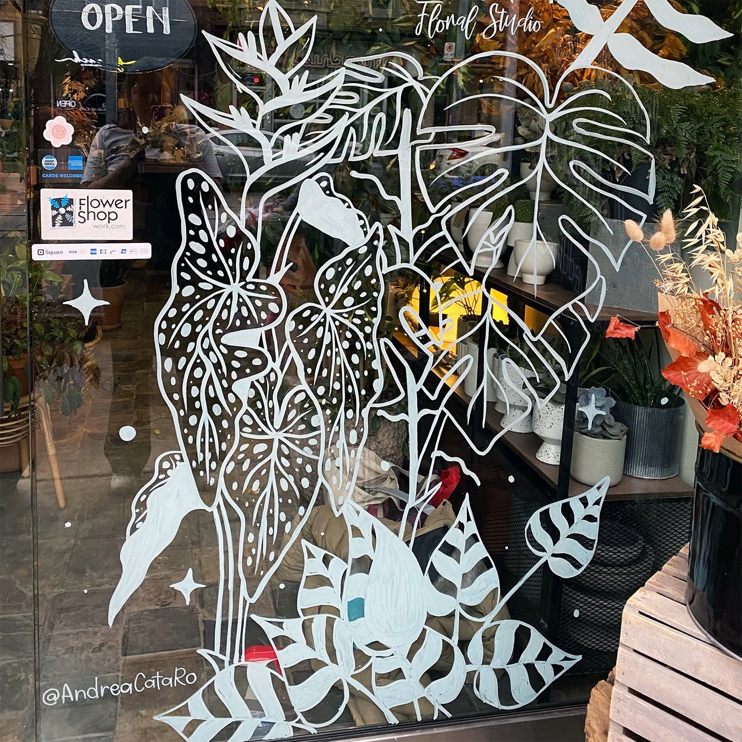 Monochromatic Window Murals