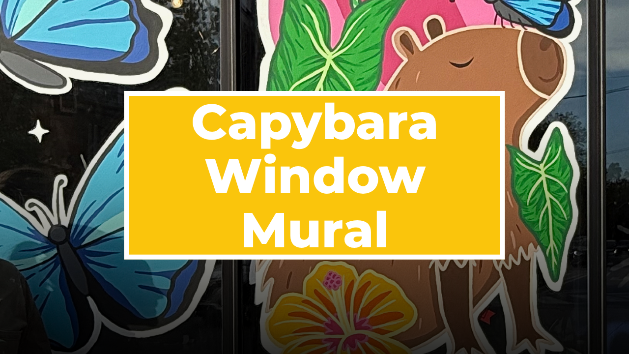 A Giant Capybara in a Window