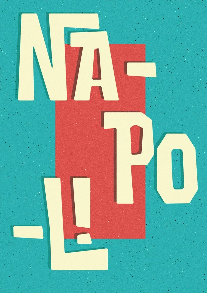 Napoli hand drawn letters, lettering art