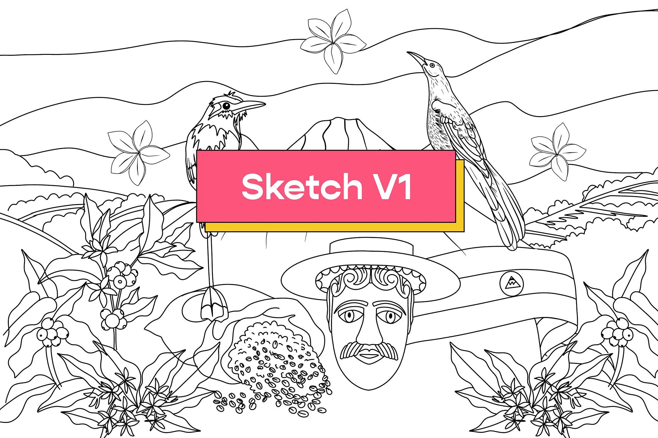 Digital mural design or sketch showing the planning stage before a mural is painted on the wall.