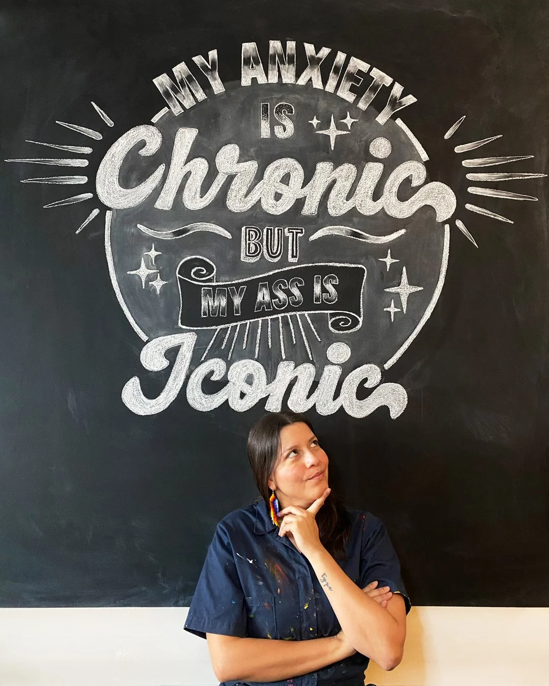 Chalkboard lettering, hand drawn 