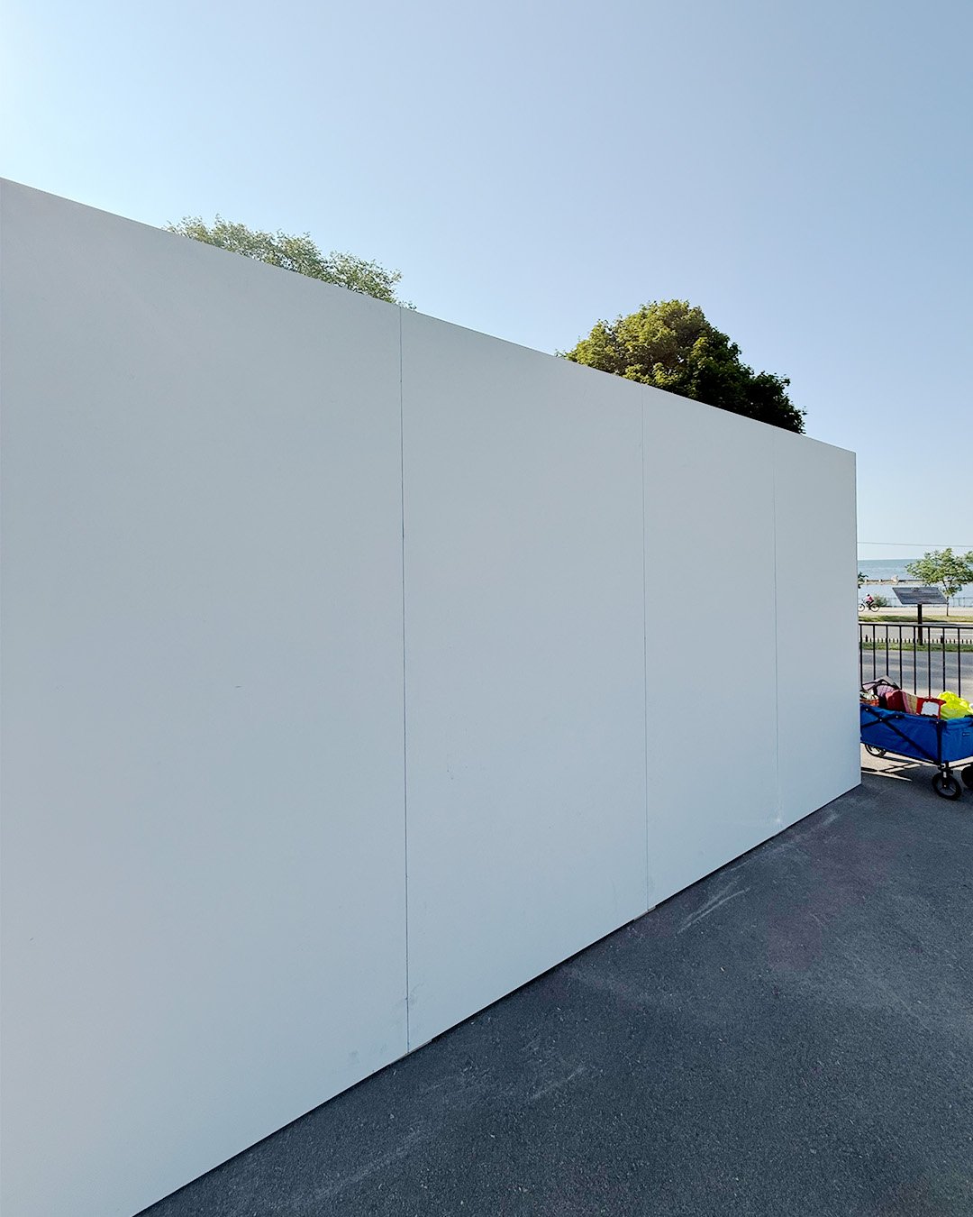 Blank wall before a custom mural project in Toronto, showing how a space can be transformed with mural art.