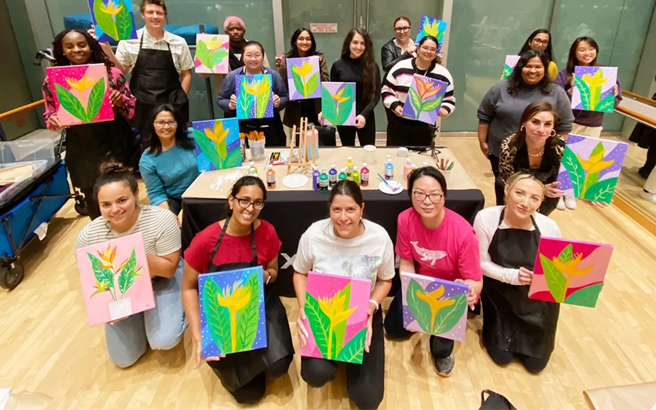 Finished creative workshop pieces made by participants during an AndreaCataRo workshop.