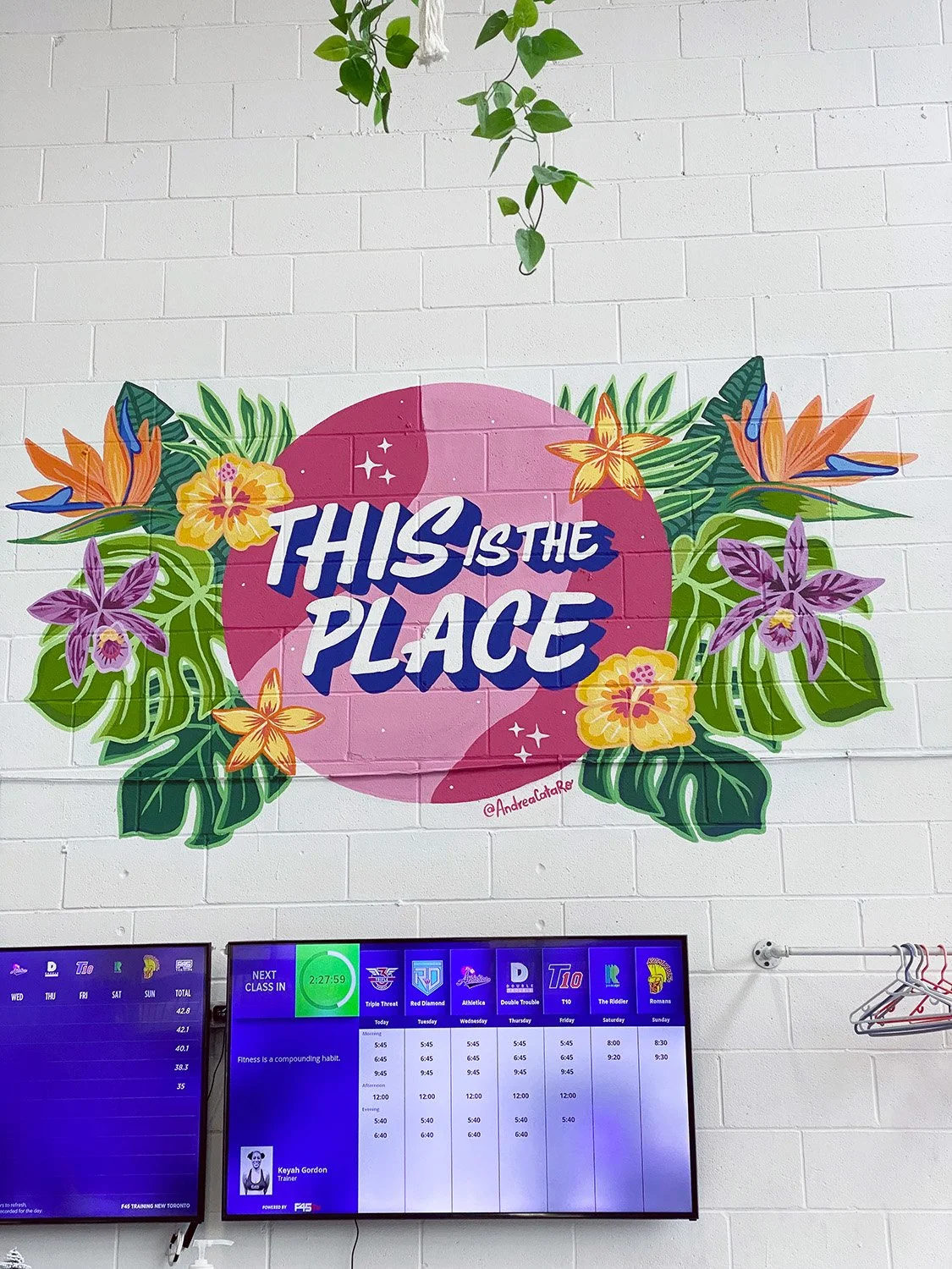 This is the place lettering mural