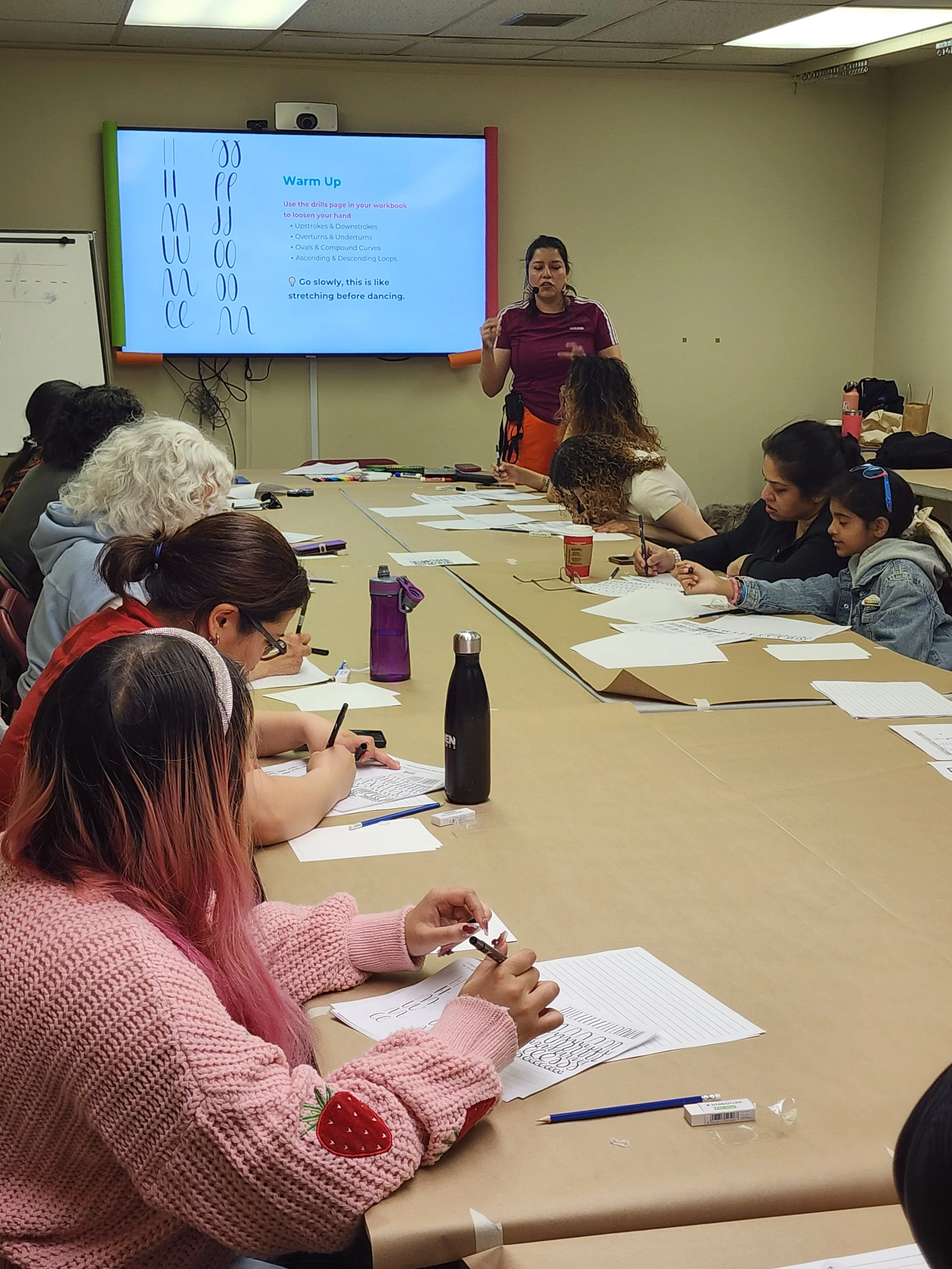 Creative workshop facilitated by Andreacataro bringing people together through art in Toronto