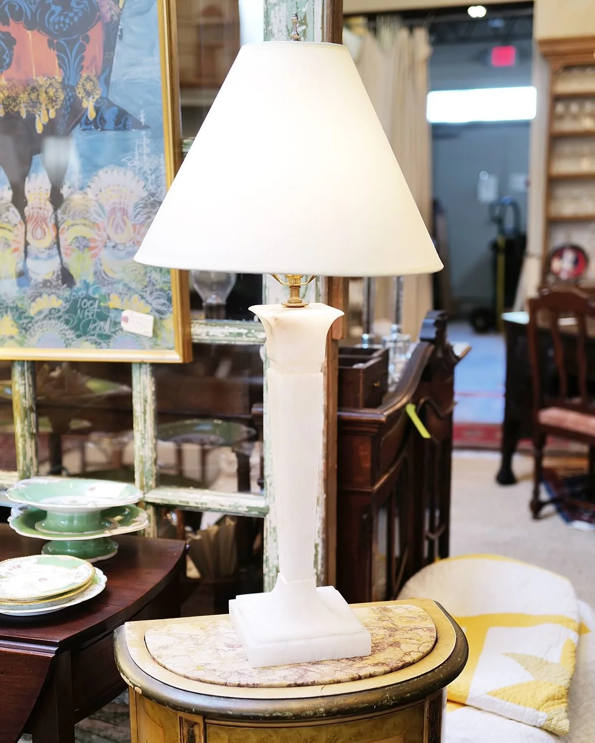 .
A fluted column alabaster lamp - gorgeous.
$145
please call 804-355-7454 for more information
.
**We can neither help nor hold based on a direct message or comment. Please stop by or call 804-355-7454**
.
#sheppardstreetantiques #shopscottsadditio