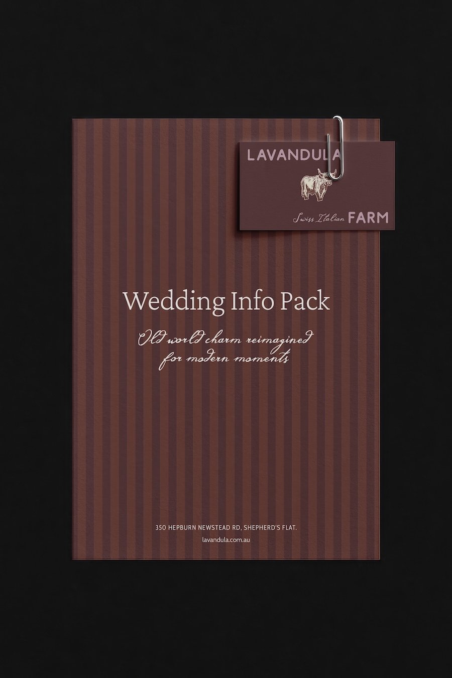 Lavandula Farm Wedding Info Pack stationery mockup