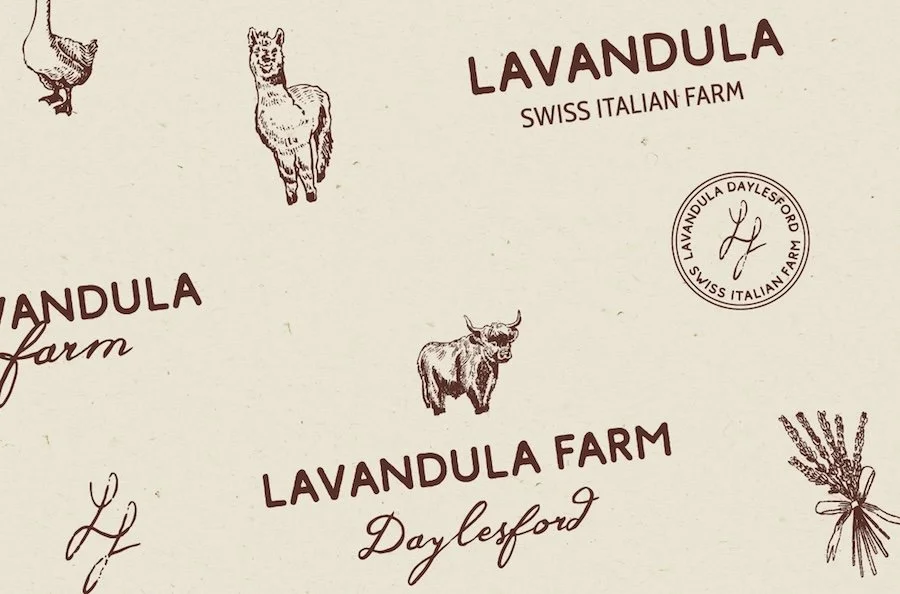Lavandula Farm logo pattern