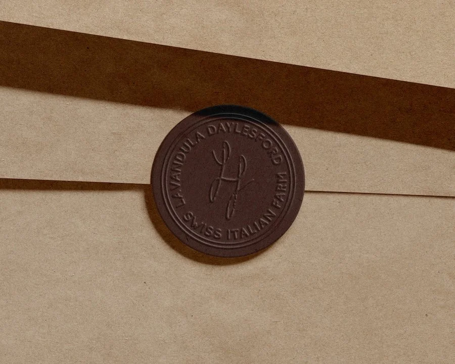 Lavandula Farm embossed sticker
