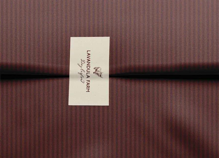 Lavandula Farm folded wrapping tissue paper mockup