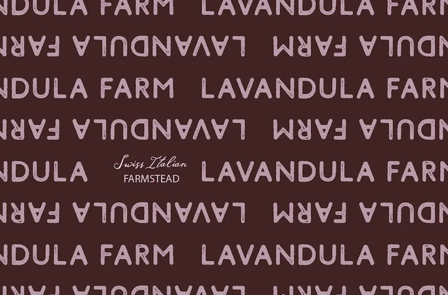 Lavandula Farm wordmark pattern