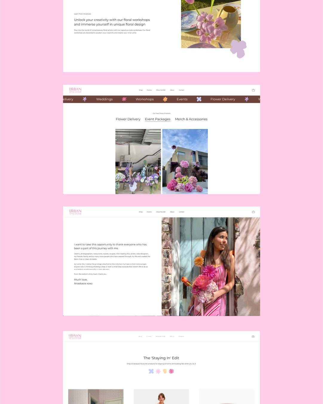 Modern and minimal website page design